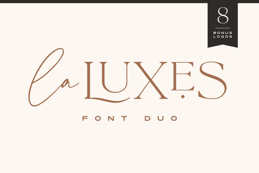 La Luxes Font Duo + Logos font preview