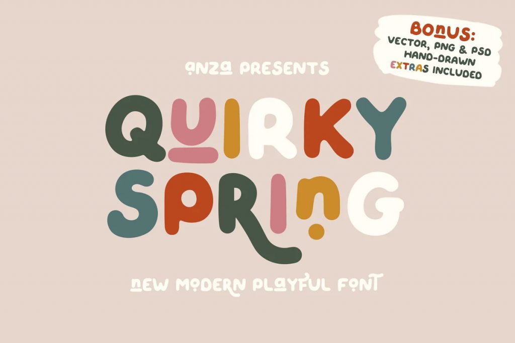 QUIRKY SPRING Playful Font Family
