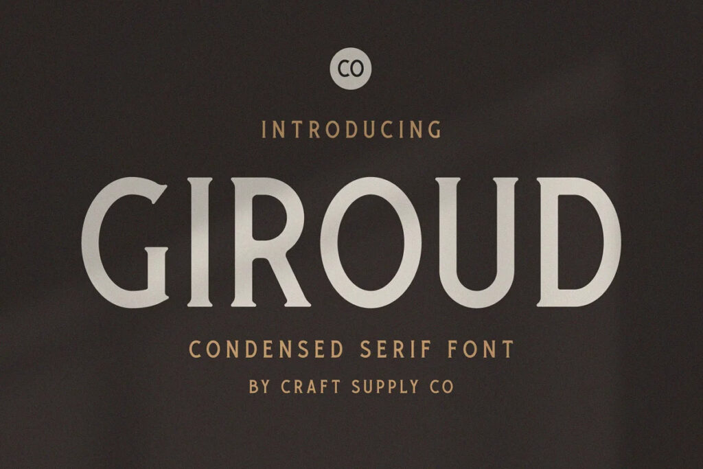 Giroud – Condensed Serif Font