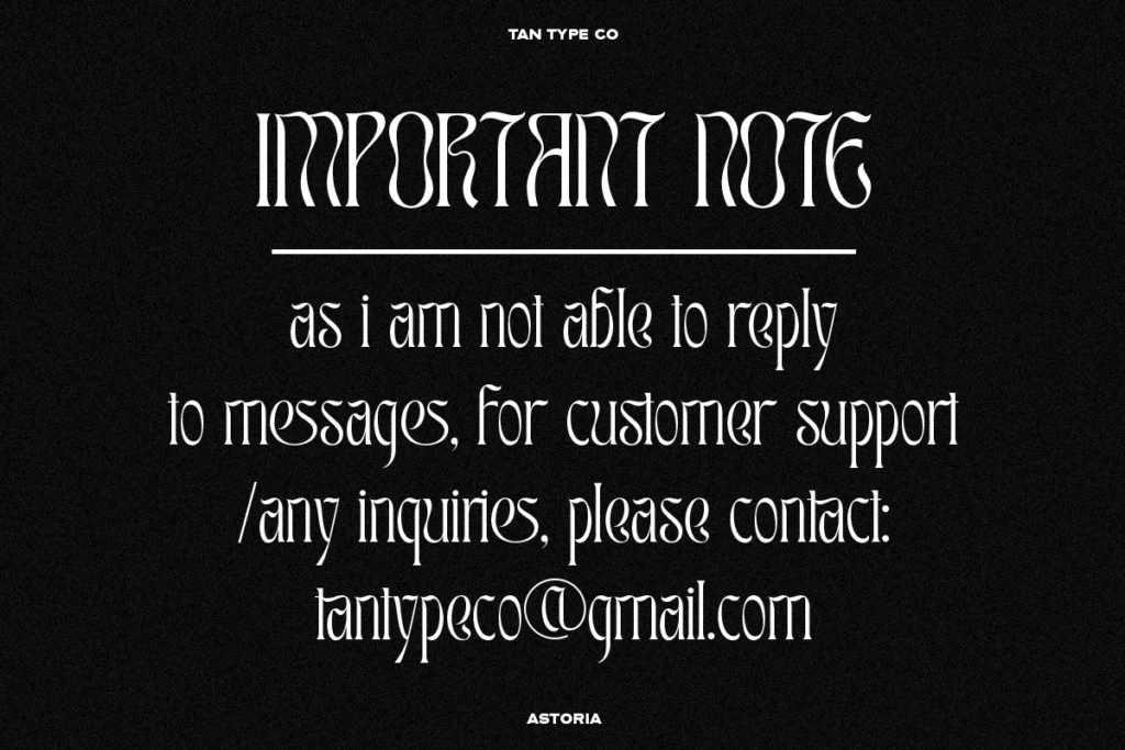 TAN - ASTORIA font – sample 5