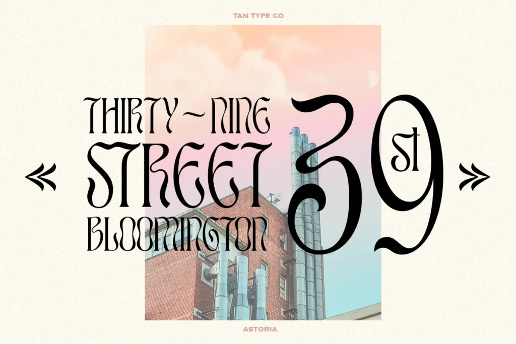 TAN - ASTORIA font – sample 4