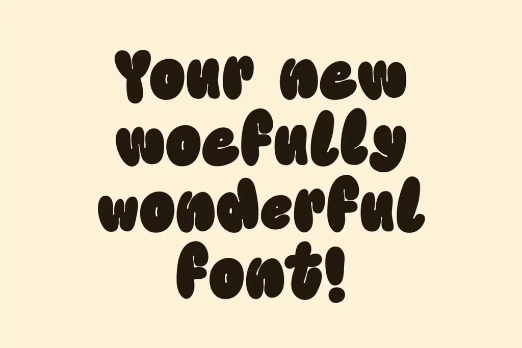 Kooky Cloud! Unique Bold Bubble Font font – sample 2
